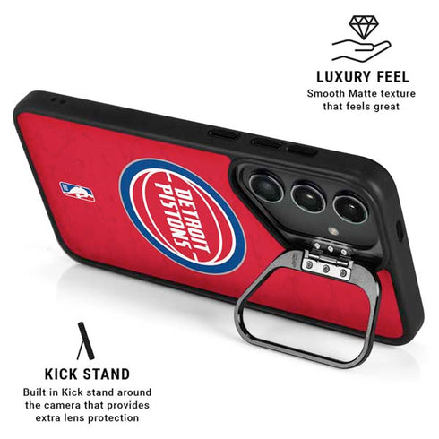 NBA Detroit Pistons Distressed Galaxy S24 Kickstand Case